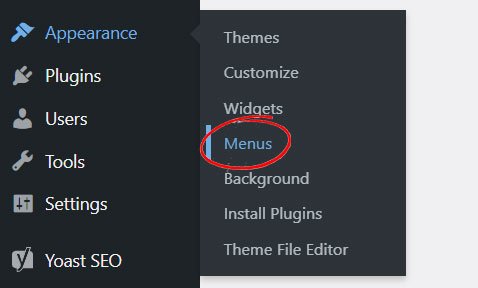 Appearance - Menus